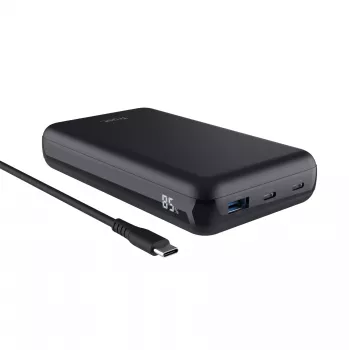 Trust Laro - Powerbank - 20000 mAh - 100 Watt - 5 A - QC 3,0, Power Delivery 3,0 + PPS - 3 portas de saída (4 pin USB Type A (QC 3,0), 2 x 24-