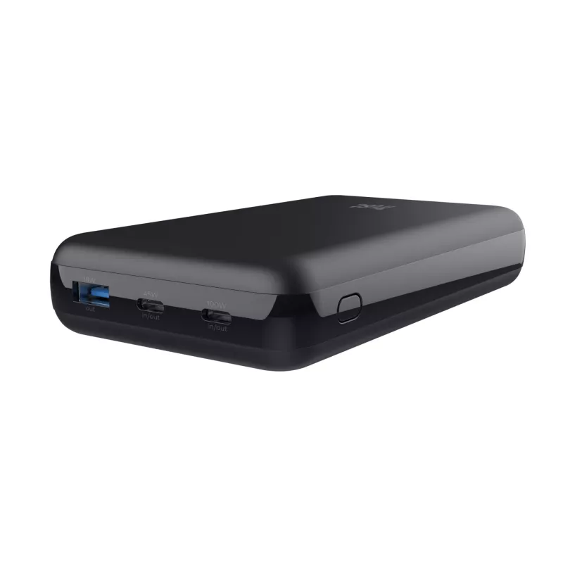 Trust Laro - Powerbank - 20000 mAh - 100 Watt - 5 A - QC 3,0, Power Delivery 3,0 + PPS - 3 portas de saída (4 pin USB Type A (QC 3,0), 2 x 24-