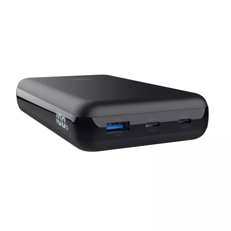 Trust Laro - Powerbank - 20000 mAh - 100 Watt - 5 A - QC 3,0, Power Delivery 3,0 + PPS - 3 portas de saída (4 pin USB Type A (QC 3,0), 2 x 24-