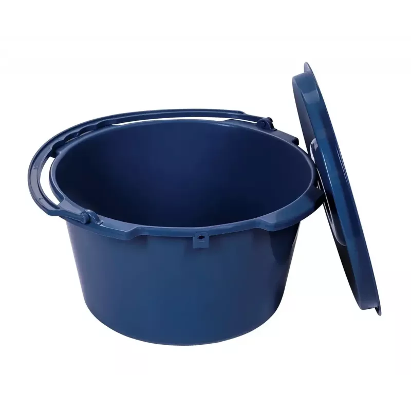 Cadeira sanitária dobrável ActionMed KT100AM — estrutura em polietileno, altura ajustável, recipiente de 5 l, peso máximo do utilizador 120 kg