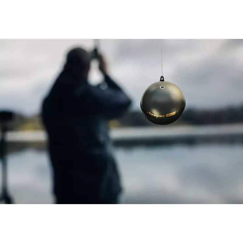 Sonda de peixes portátil deeper Smart Sonar CHIRP+3 Wi‑Fi — sonar sem fios lançável, profundidade máx. 100 m, ângulo do cone 47°/20°/7°, Wi‑Fi, GPS/GLONASS