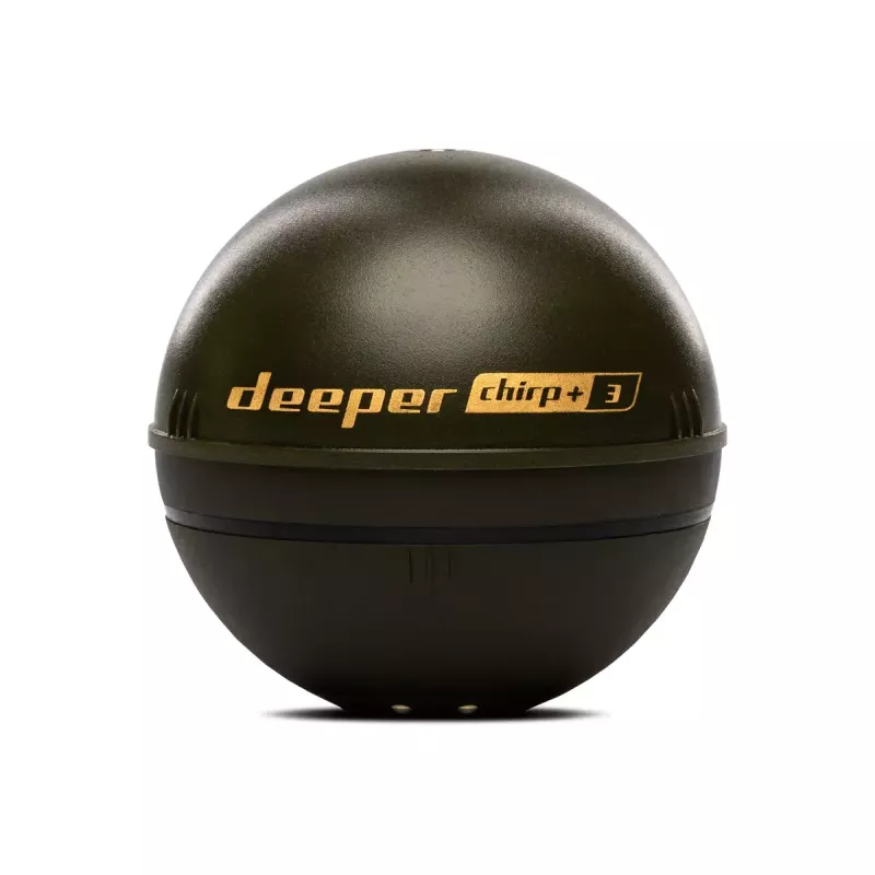 Sonda de peixes portátil deeper Smart Sonar CHIRP+3 Wi‑Fi — sonar sem fios lançável, profundidade máx. 100 m, ângulo do cone 47°/20°/7°, Wi‑Fi, GPS/GLONASS