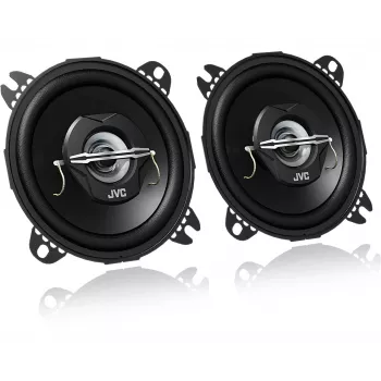 Altifalantes auto JVC CS-J420X redondos 2 vias woofer 10 cm, tweeter de neodímio 2,5 cm, 210 W de pico, 21 W RMS, impedância 4 Ω