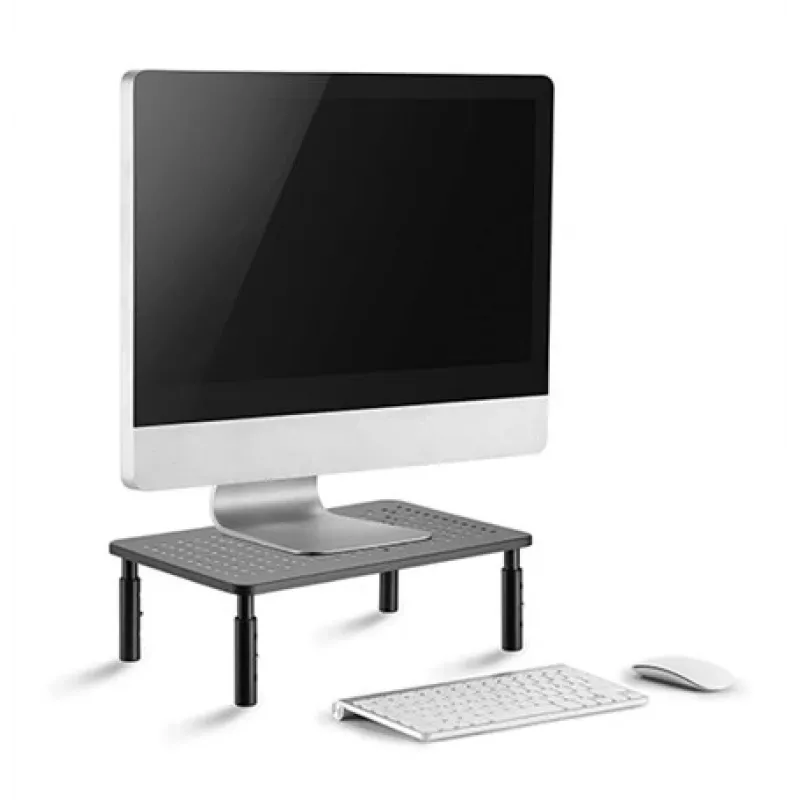 Suporte de mesa autónomo para monitor GEMBIRD MS-TABLE-01 – um ecrã, capacidade 20 kg, preto, ajuste manual de altura 100–140 mm