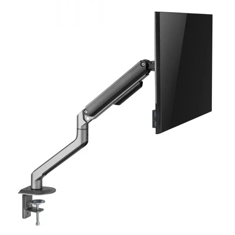 Suporte para monitor Gembird MA-DA1-05 fixação à mesa/passagem pela mesa para ecrãs de 17–32 inch, VESA 75x75–100x100, carga máx. 9 kg, cinzento