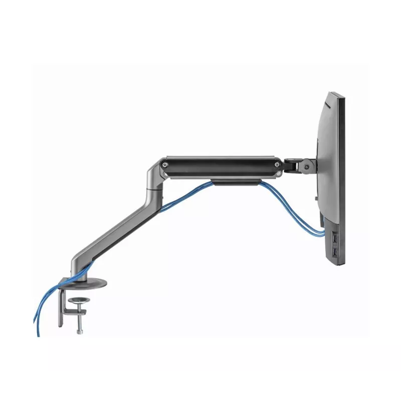 Suporte para monitor Gembird MA-DA1-05 fixação à mesa/passagem pela mesa para ecrãs de 17–32 inch, VESA 75x75–100x100, carga máx. 9 kg, cinzento