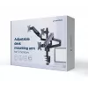 Suporte para monitor GEMBIRD MA-DA3-01 3 braços fixação à mesa/passagem pela mesa para até 3×27