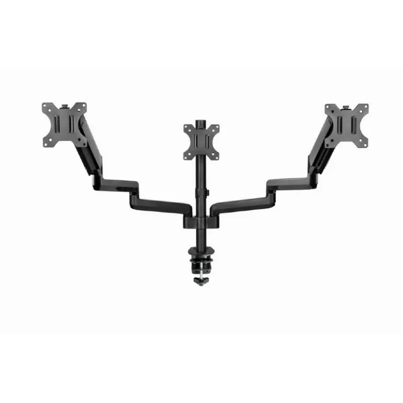 Suporte para monitor GEMBIRD MA-DA3-01 3 braços fixação à mesa/passagem pela mesa para até 3×27