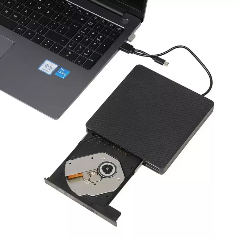 Unidade ótica IBOX IED03 DVD±RW USB 3.1 Gen1 (USB-C) preto, bandeja, 24x CD / 8x DVD