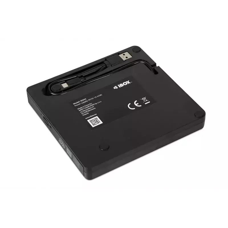 Unidade ótica IBOX IED03 DVD±RW USB 3.1 Gen1 (USB-C) preto, bandeja, 24x CD / 8x DVD