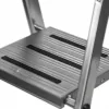 Krause Safety 126313 escada dobrável autoportante, 3 degraus, prateada