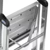 Krause Safety 126313 escada dobrável autoportante, 3 degraus, prateada
