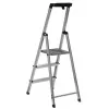 Krause Safety 126313 escada dobrável autoportante, 3 degraus, prateada