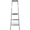 Krause Safety 126313 escada dobrável autoportante, 3 degraus, prateada