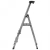 Krause Safety 126313 escada dobrável autoportante, 3 degraus, prateada