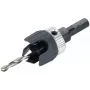 Iniciador de parafusos Wolfcraft 2544000, haste sextavada, aço para ferramentas, para metais não ferrosos, escareador 90°, inclui chave Allen