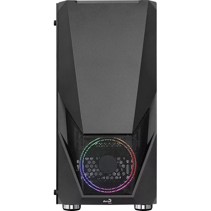 Aerocool PGS Zauron FRGB-G-BK-v1 caixa de PC gaming Midi Tower, ATX/micro-ATX/Mini-ITX, vidro temperado, FRGB, preta