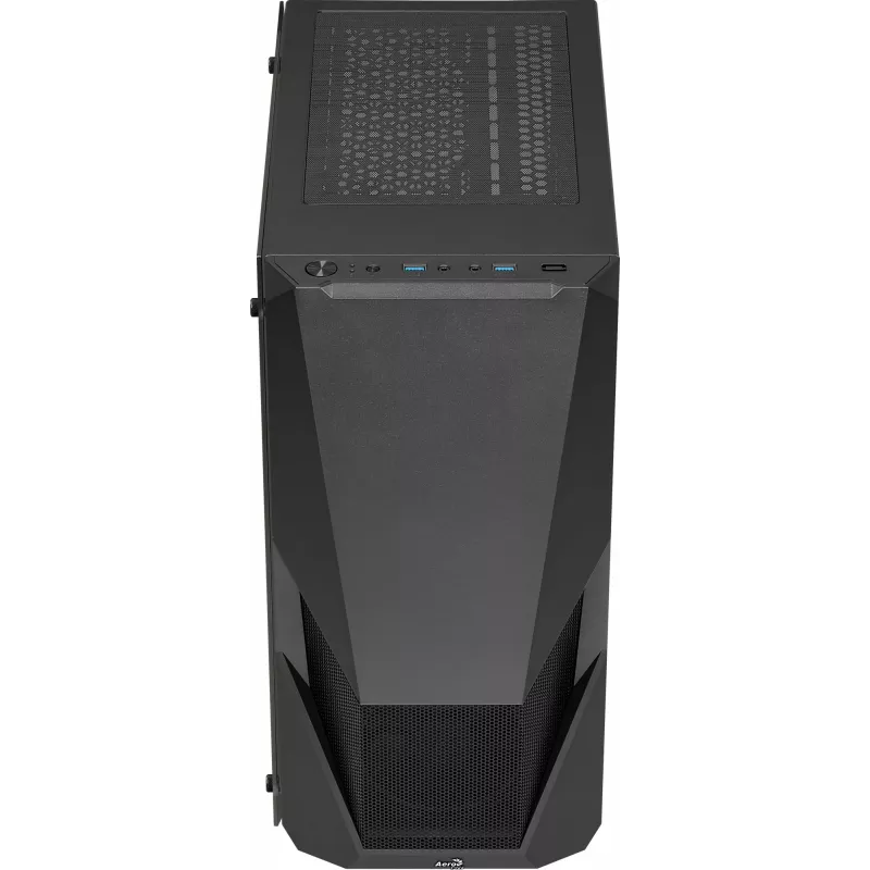Aerocool PGS Zauron FRGB-G-BK-v1 caixa de PC gaming Midi Tower, ATX/micro-ATX/Mini-ITX, vidro temperado, FRGB, preta