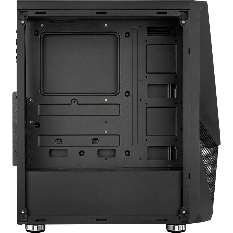 Aerocool PGS Zauron FRGB-G-BK-v1 caixa de PC gaming Midi Tower, ATX/micro-ATX/Mini-ITX, vidro temperado, FRGB, preta