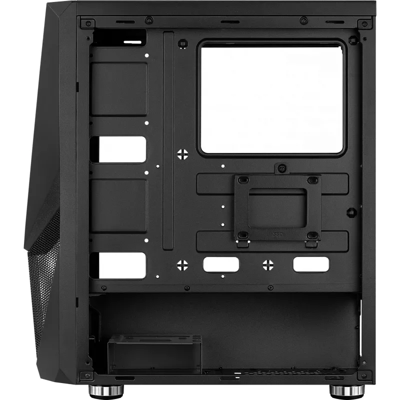 Aerocool PGS Zauron FRGB-G-BK-v1 caixa de PC gaming Midi Tower, ATX/micro-ATX/Mini-ITX, vidro temperado, FRGB, preta