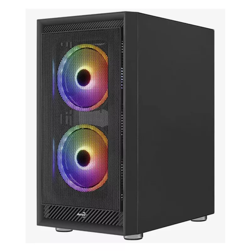 Aerocool PGS Graphite-G-BK-v2 FRGB caixa de PC Midi Tower, ATX, preta