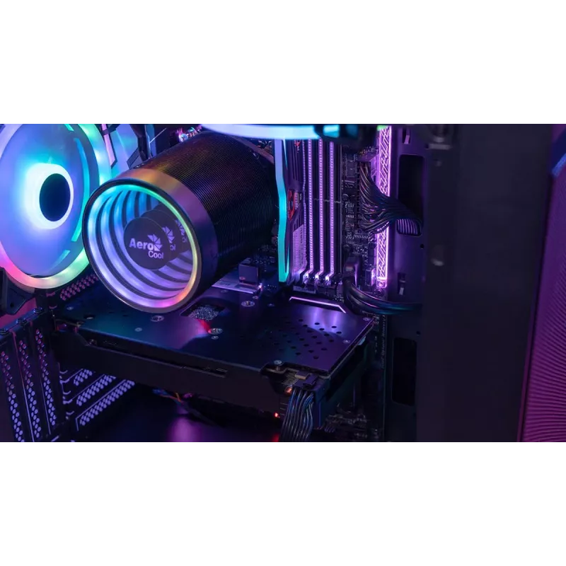 Aerocool PGS Graphite-G-BK-v2 FRGB caixa de PC Midi Tower, ATX, preta