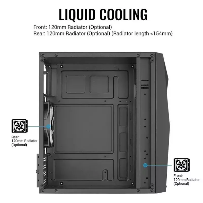 Aerocool PGS Raider Mini-G-BK-v3 caixa de PC, preta