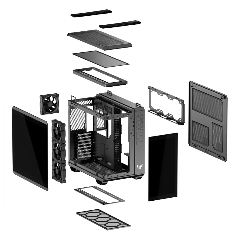 ASUS TUF GAMING GT502 Horizon TG ARGB preto Torre Midi