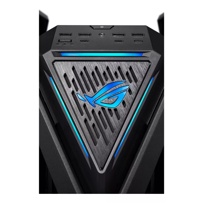 Caixa de PC ASUS ROG Hyperion GR701 BTF Edition Torre — preto, vidro temperado, suporte para E-ATX/ATX/microATX, GPU 46 cm, radiador superior 420 mm