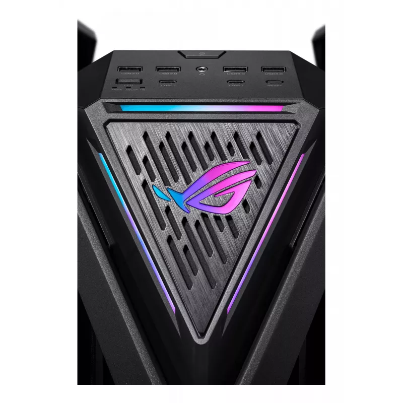 Caixa de PC ASUS ROG Hyperion GR701 BTF Edition Torre — preto, vidro temperado, suporte para E-ATX/ATX/microATX, GPU 46 cm, radiador superior 420 mm