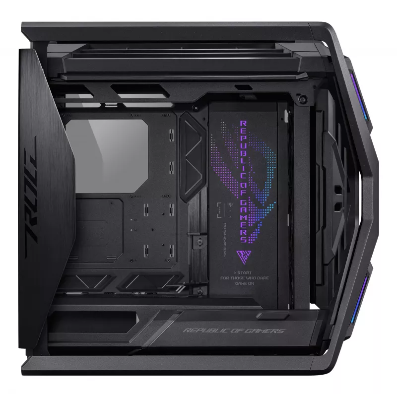 Caixa de PC ASUS ROG Hyperion GR701 BTF Edition Torre — preto, vidro temperado, suporte para E-ATX/ATX/microATX, GPU 46 cm, radiador superior 420 mm