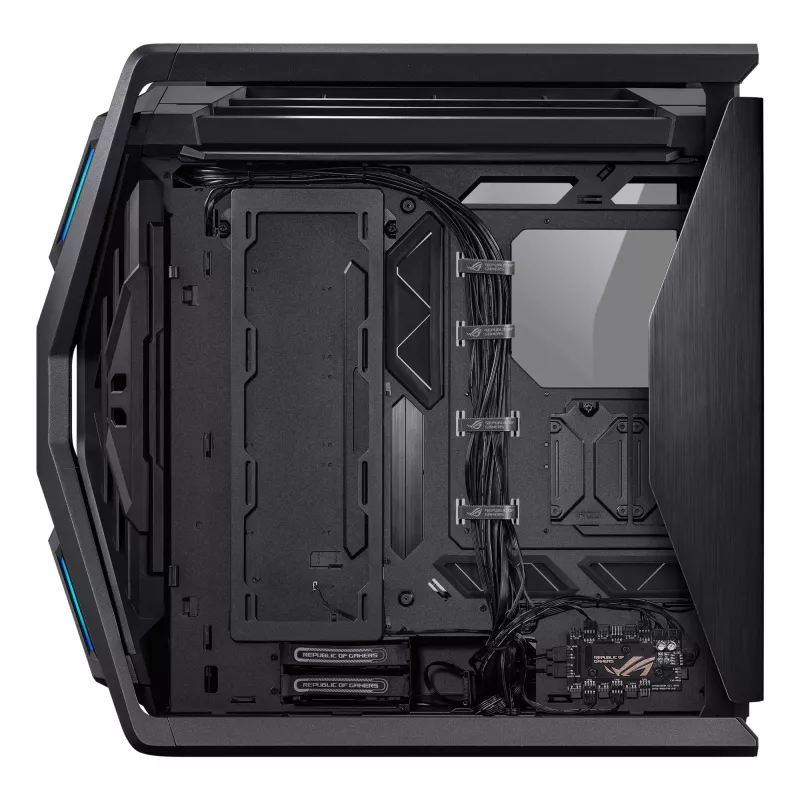 Caixa de PC ASUS ROG Hyperion GR701 BTF Edition Torre — preto, vidro temperado, suporte para E-ATX/ATX/microATX, GPU 46 cm, radiador superior 420 mm