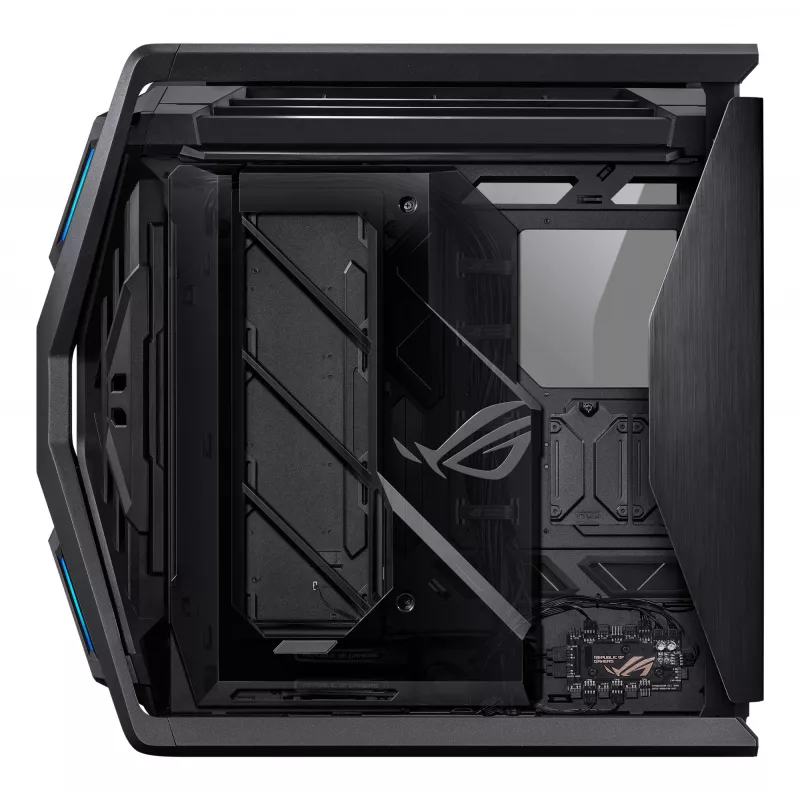 Caixa de PC ASUS ROG Hyperion GR701 BTF Edition Torre — preto, vidro temperado, suporte para E-ATX/ATX/microATX, GPU 46 cm, radiador superior 420 mm