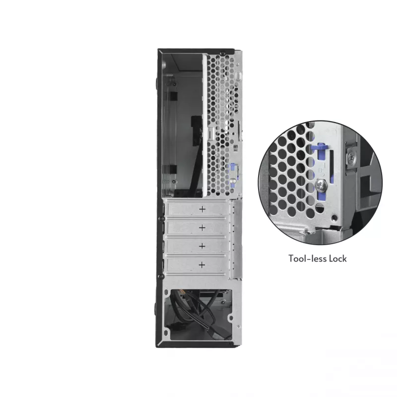 Chieftec UNI Series BE-10B-300 caixa de PC Small Form Factor, microATX/Mini-ITX, com fonte TFX de 300 W incluída, 2x USB 3.2 Gen 1, 2x USB 2.0, preta
