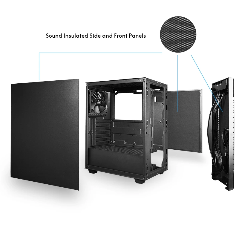 Caixa de PC CHIEFTEC AS-01B-OP Full Tower ATX, suporta GPUs até 320 mm, altura do dissipador da CPU 170 mm, 2×3,5 polegadas + 2×2,5 polegadas baías, USB 3.2 Gen1
