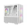 DeepCool CH360 caixa de PC Micro-ATX, vidro temperado, sem fonte de alimentação, branca