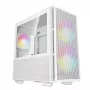 DeepCool CH360 caixa de PC Micro-ATX, vidro temperado, sem fonte de alimentação, branca