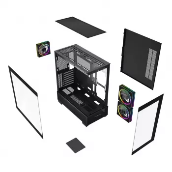 Caixa de computador GEMBIRD Fornax X550, ATX, preto