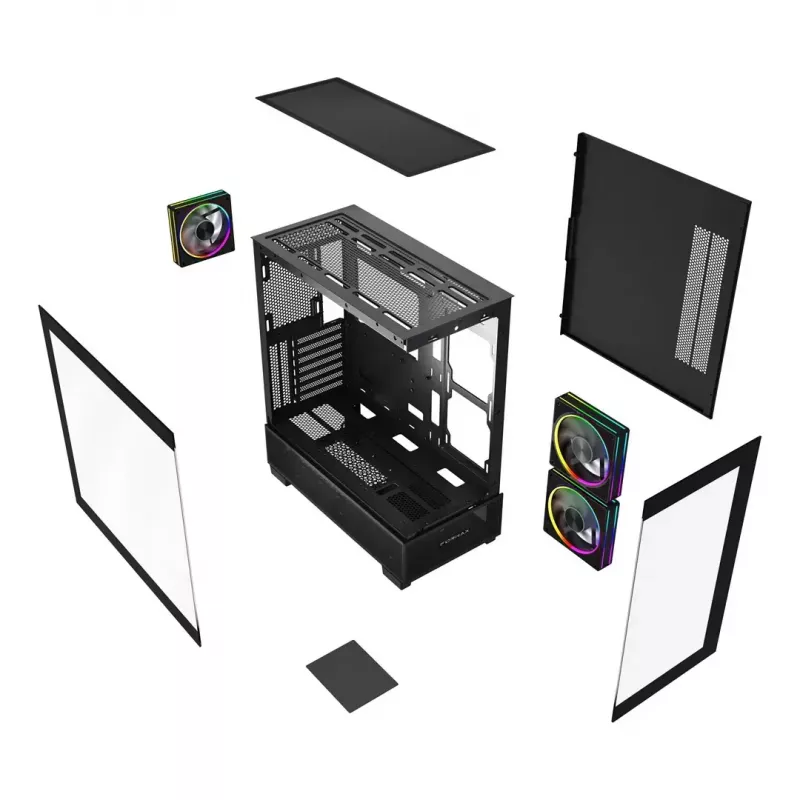 Caixa de computador GEMBIRD Fornax X550, ATX, preto