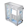 Caixa de PC MODECOM HORIZON FLOW MIDI branco — Torre Midi, ARGB, vidro temperado, micro ATX, USB-C, 3x140 mm frente, 1x140 mm traseira, GPU até 400 mm, altura do dissipador da CPU 172 mm