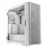 Caixa de PC MODECOM HORIZON FLOW MIDI branco — Torre Midi, ARGB, vidro temperado, micro ATX, USB-C, 3x140 mm frente, 1x140 mm traseira, GPU até 400 mm, altura do dissipador da CPU 172 mm