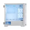 Caixa de PC MODECOM HORIZON FLOW MIDI branco — Torre Midi, ARGB, vidro temperado, micro ATX, USB-C, 3x140 mm frente, 1x140 mm traseira, GPU até 400 mm, altura do dissipador da CPU 172 mm