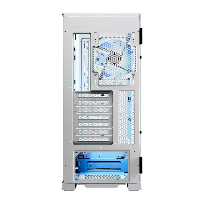Caixa de PC MODECOM HORIZON FLOW MIDI branco — Torre Midi, ARGB, vidro temperado, micro ATX, USB-C, 3x140 mm frente, 1x140 mm traseira, GPU até 400 mm, altura do dissipador da CPU 172 mm