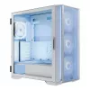 Caixa de PC MODECOM HORIZON FLOW MIDI branco — Torre Midi, ARGB, vidro temperado, micro ATX, USB-C, 3x140 mm frente, 1x140 mm traseira, GPU até 400 mm, altura do dissipador da CPU 172 mm