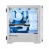 Caixa de PC MODECOM HORIZON FLOW MIDI branco — Torre Midi, ARGB, vidro temperado, micro ATX, USB-C, 3x140 mm frente, 1x140 mm traseira, GPU até 400 mm, altura do dissipador da CPU 172 mm