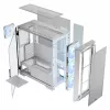 Caixa de PC MODECOM HORIZON FLOW MIDI branco — Torre Midi, ARGB, vidro temperado, micro ATX, USB-C, 3x140 mm frente, 1x140 mm traseira, GPU até 400 mm, altura do dissipador da CPU 172 mm