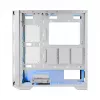 Caixa de PC MODECOM HORIZON FLOW MIDI branco — Torre Midi, ARGB, vidro temperado, micro ATX, USB-C, 3x140 mm frente, 1x140 mm traseira, GPU até 400 mm, altura do dissipador da CPU 172 mm