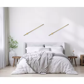 Aplique de parede LED ActiveJet AJE-HILTON pátina dourada 13W 3000K 555lm 900mm interior CRI80