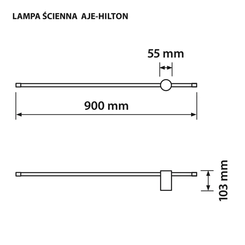 Candeeiro de parede LED Activejet AJE-HILTON WW, pátina