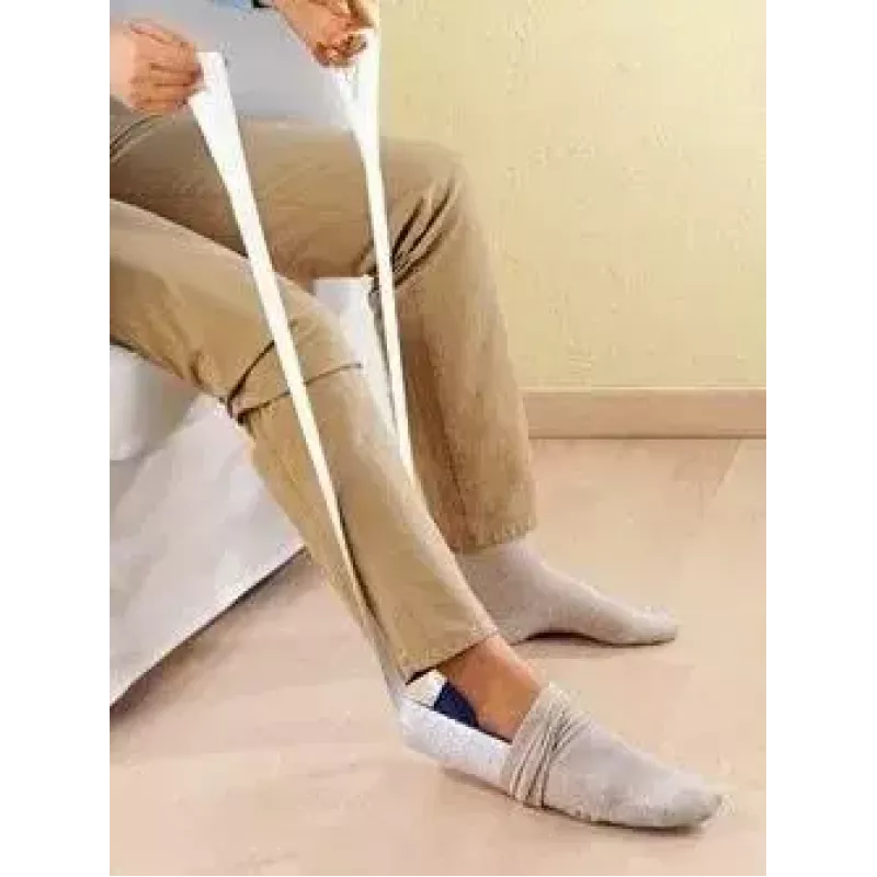 Ajuda para calçar meias SUNDO 25010 – Calçador de meias em nylon, azul